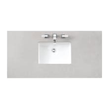 48" Quartz Vanity Top with 1 Undermount Porcelain Sink and 3 Faucet Holes