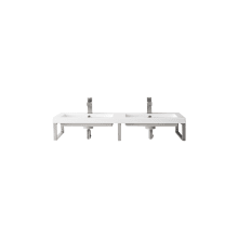 Boston 47-5/16" Rectangular Porcelain Console Bathroom Sink with Overflow and Single Faucet Hole