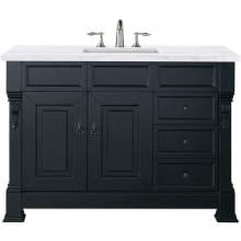 Brookfield 48" Free Standing Single Basin Vanity Set with Wood Cabinet and Arctic Fall Stone Composite Vanity Top