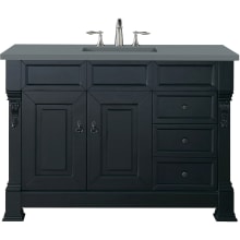Brookfield 48" Free Standing Single Basin Poplar Vanity Set with 3 cm Cala Blue Quartz Vanity Top and Rectangular Sink