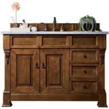 Brookfield 48" Free Standing Single Basin Vanity Set with Wood Cabinet and Carrara Marble Vanity Top