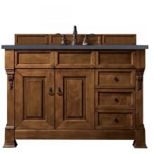 Brookfield 48" Free Standing Single Basin Vanity Set with White Poplar Cabinet and Charcoal Soapstone Quartz Vanity Top