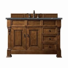 Brookfield 48" Single Basin Wood Vanity Set with 3cm Parisien Bleu Silestone Quartz Vanity Top and Rectangular Sink