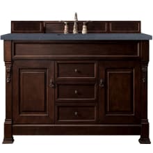 Brookfield 60" Free Standing Single Basin Vanity Set with White Poplar Cabinet and Charcoal Soapstone Quartz Vanity Top