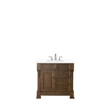 Brookfield 36" Free Standing Single Basin Vanity Set with Wood Cabinet and 3cm Quartz Vanity Top