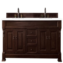 Brookfield 72" Free Standing Double Basin Vanity Set with Wood Cabinet and 3cm Quartz Vanity Top