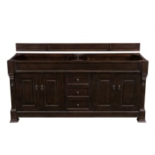 Brookfield 71" Double Free Standing Wood Vanity Cabinet Only - Less Vanity Top