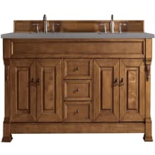 Brookfield 72" Free Standing Double Basin Vanity Set with White Poplar Cabinet and Grey Expo Quartz Vanity Top