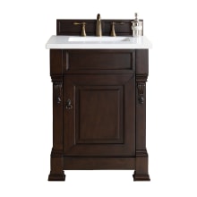Brookfield 26" Free Standing Single Basin Vanity Set with Wood Cabinet and 3cm Quartz Vanity Top