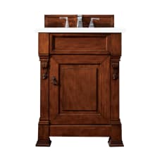 Brookfield 26" Free Standing Single Basin Vanity Set with Wood Cabinet and 3cm Quartz Vanity Top