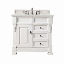 Brookfield 36" Single Basin Wood Vanity Set with 3cm Lime Delight Silestone Quartz Vanity Top and Rectangular Sink - 8" Faucet Centers
