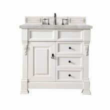 Brookfield 36" Single Basin Wood Vanity Set with 3cm Victorian Silver Silestone Quartz Vanity Top and Rectangular Sink - 8" Faucet Centers