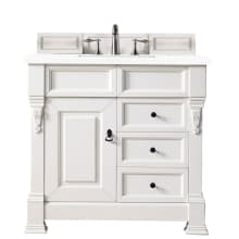 Brookfield 36" Free Standing Single Basin Vanity Set with Wood Cabinet and 3cm Quartz Vanity Top