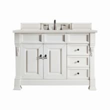 Brookfield 48" Single Basin Wood Vanity Set with 3cm Lime Delight Silestone Quartz Vanity Top and Rectangular Sink - 8" Faucet Centers