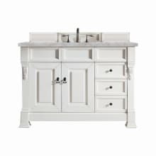 Brookfield 48" Single Basin Wood Vanity Set with 3cm Victorian Silver Silestone Quartz Vanity Top and Rectangular Sink - 8" Faucet Centers