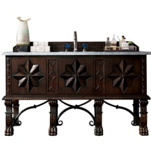 Balmoral 60" Free Standing Single Basin Vanity Set with Wood Cabinet and Carrara Marble Vanity Top