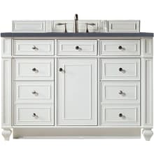 Bristol 48" Free Standing Single Basin Hardwood Vanity Set with Charcoal Soapstone Quartz Top