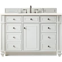 Bristol 48" Free Standing Single Basin Hardwood Vanity Set with 1-3/16" Eternal Marfil Quartz Top