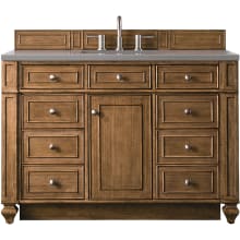 Bristol 48" Free Standing Single Basin Hardwood Vanity Set with Grey Expo Quartz Top