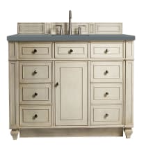 Bristol 48" Free Standing Single Basin Vanity Set with 3 cm Cala Blue Quartz Vanity Top and Rectangular Sink