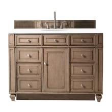 Bristol 48" Free Standing Single Basin Vanity Set with Wood Cabinet and 3cm Quartz Vanity Top