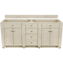 Bristol 72" Double Basin Hardwood Vanity Cabinet Only