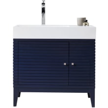 Linear 36" Single Basin Hardwood Vanity Cabinet Only