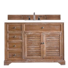 Savannah 48" Free Standing Single Basin Vanity Set with Wood Cabinet and 3cm Quartz Vanity Top
