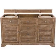 Savannah 60" Single Free Standing Wood Vanity Cabinet Only - Less Vanity Top