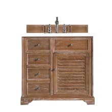 Savannah 36" Free Standing Single Basin Vanity Set with Wood Cabinet and 3cm Quartz Vanity Top