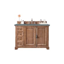 Providence 48" Free Standing Single Basin Hardwood Vanity Set with 3 cm Cala Blue Quartz Vanity Top and Rectangular Sink