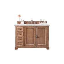 Providence 48" Free Standing Single Basin Hardwood Vanity Set with 3 cm Ethereal Noctis Quartz Vanity Top and Rectangular Sink