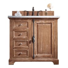 Providence 36" Free Standing Single Basin Vanity Set with Wood Cabinet and Arctic Fall Stone Composite Vanity Top