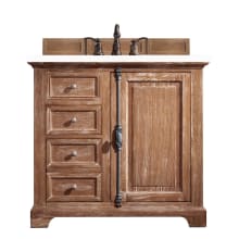 Providence 36" Free Standing Single Basin Vanity Set with Wood Cabinet and 3cm Quartz Vanity Top