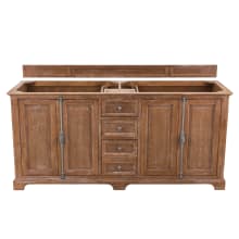 Providence 72" Double Free Standing Wood Vanity Cabinet Only - Less Vanity Top