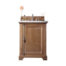 Providence 26" Free Standing Single Basin Vanity Set with Wood Cabinet and Arctic Fall Stone Composite Vanity Top