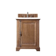 Providence 26" Free Standing Single Basin Vanity Set with Wood Cabinet and 3cm Quartz Vanity Top