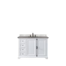 Providence 48" Free Standing Single Basin Vanity Set with White Oak Cabinet and Grey Expo Quartz Vanity Top