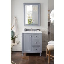Copper Cove Encore 30" Free Standing Single Basin Vanity Set with Wood Cabinet and 3cm Quartz Vanity Top