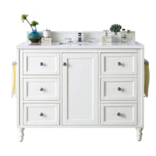 Copper Cove Encore 48" Single Basin Poplar Wood Vanity Cabinet Only with USB/Electrical Outlet - Less Vanity Top