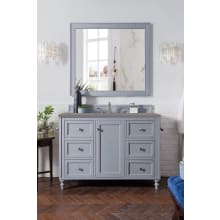 Copper Cove Encore 48" Single Basin Poplar Wood Vanity Set with USB/Electrical Outlet and Grey Expo Quartz Vanity Top