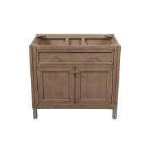 Chicago 36" Free Standing or Wall Mounted Single Basin Poplar Wood Vanity Cabinet Only