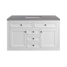 Chicago 48" Free Standing or Wall Mounted Single Basin Poplar Wood Vanity Set with 3 cm Grey Expo Quartz Vanity Top and Rectangular Sink