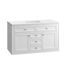 Chicago 48" Free Standing Single Basin Vanity Set with Wood Cabinet and 3cm Quartz Vanity Top