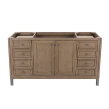 Chicago 60" Free Standing or Wall Mounted Single Basin Poplar Wood Vanity Cabinet Only