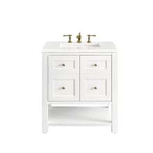 Breckenridge 30" Single Basin Wood Vanity Cabinet Only with USB Port and Electrical Outlet