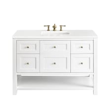 Breckenridge 48" Single Basin Wood Vanity Cabinet Only with USB Port and Electrical Outlet