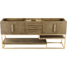 Columbia 72" Double Basin Wood Vanity Cabinet Only - Less Vanity Top