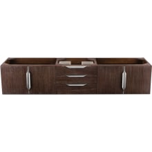 Mercer Island 72" Wall Mounted Double Basin Wood Vanity Cabinet Only - Less Vanity Top