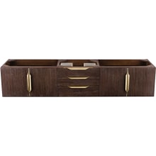 Mercer Island 72" Wall Mounted Double Basin Wood Vanity Cabinet Only - Less Vanity Top